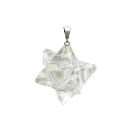 Colgante Merkabas Cuarzo Cristal 2cm